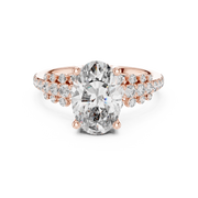 Elegant Oval-Cut Halo Diamond Cluster Ring ( 2.574 Ct TW)