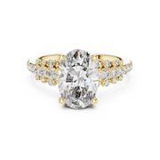 Elegant Oval-Cut Halo Diamond Cluster Ring ( 2.574 Ct TW)