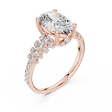 Elegant Oval-Cut Halo Diamond Cluster Ring ( 2.574 Ct TW)