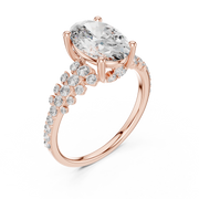 Elegant Oval-Cut Halo Diamond Cluster Ring ( 2.574 Ct TW)