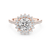 Elegant Sunburst Halo Diamond Ring (1.98 Ct TW)