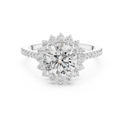 Elegant Sunburst Halo Diamond Ring (1.98 Ct TW)
