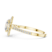 Elegant Sunburst Halo Diamond Ring (1.98 Ct TW)