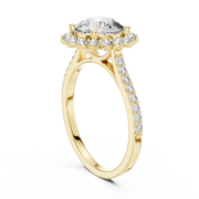 Elegant Sunburst Halo Diamond Ring (1.98 Ct TW)