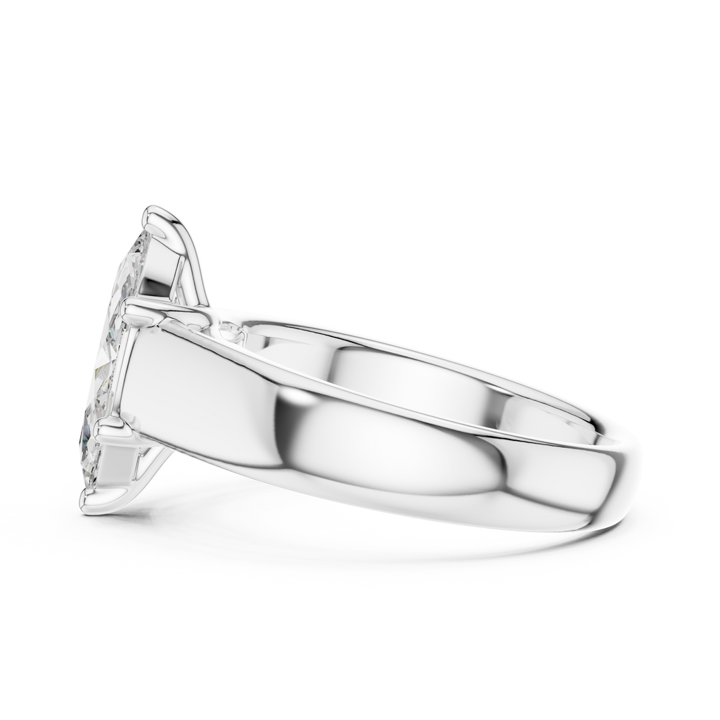 Classic Marquise Solitaire Ring (12×6 mm | Lab-Grown Diamond)
