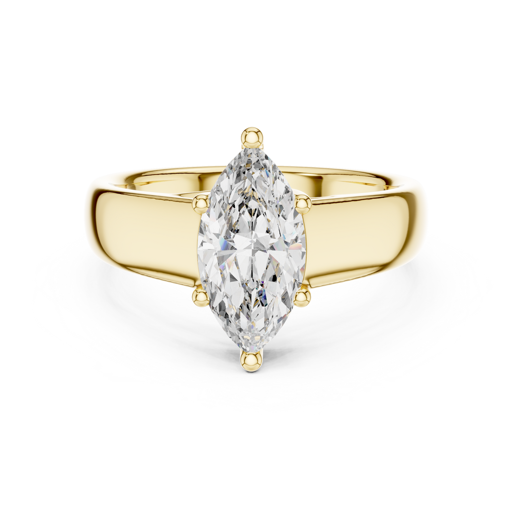 Classic Marquise Solitaire Ring (12×6 mm | Lab-Grown Diamond)