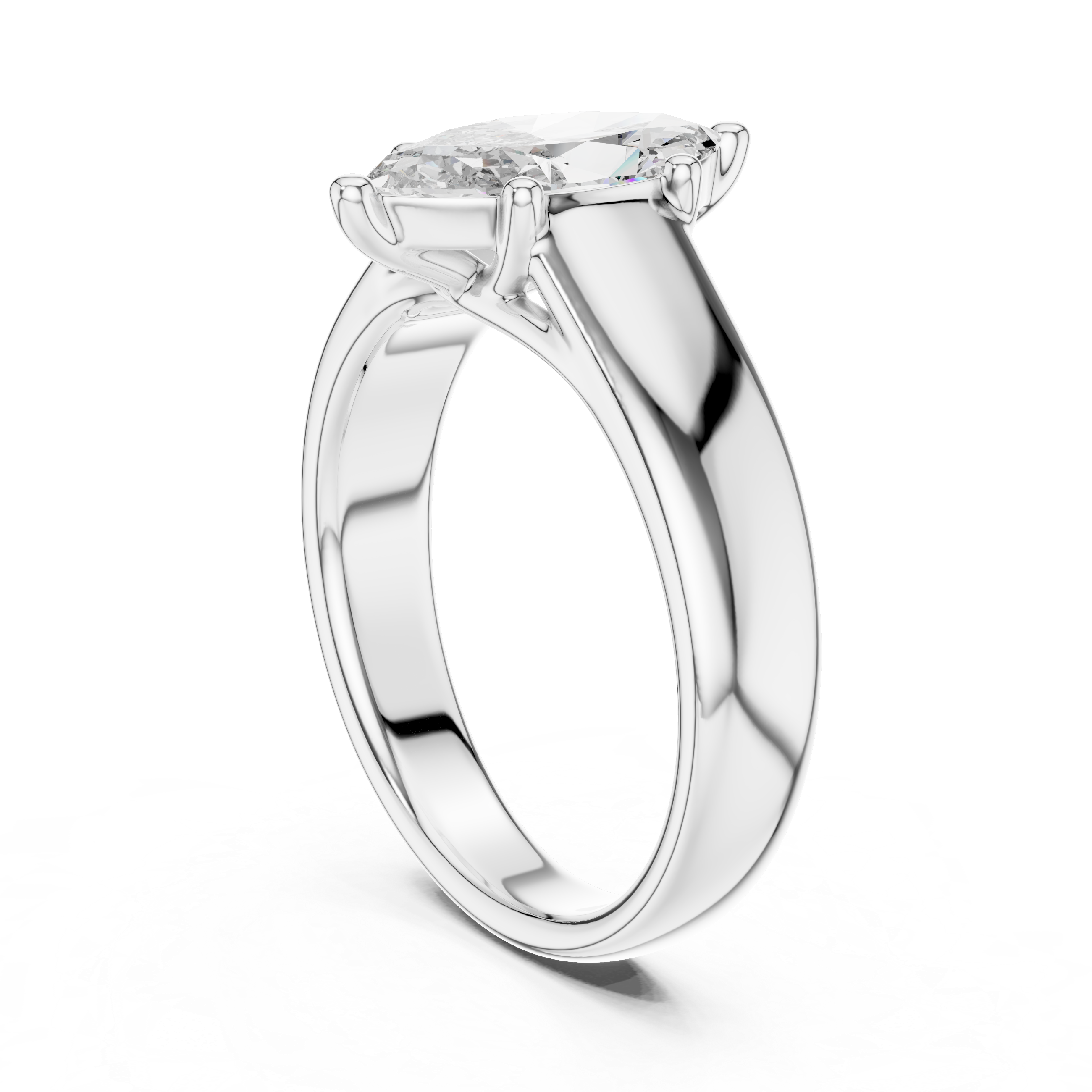 Classic Marquise Solitaire Ring (12×6 mm | Lab-Grown Diamond)