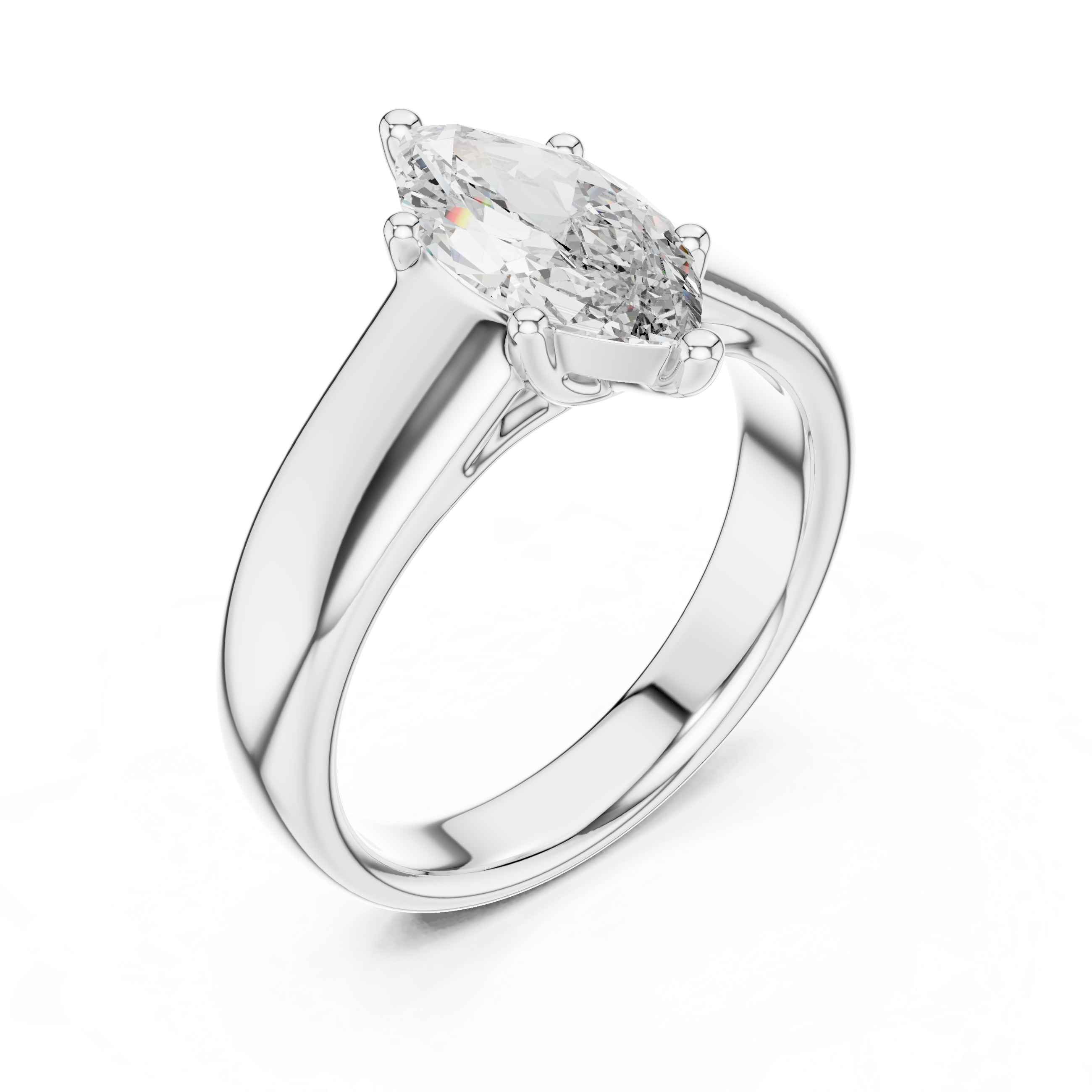 Classic Marquise Solitaire Ring (12×6 mm | Lab-Grown Diamond)