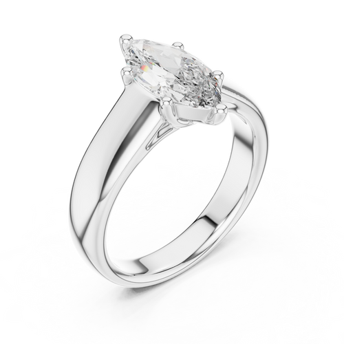 Classic Marquise Solitaire Ring (12×6 mm | Lab-Grown Diamond)