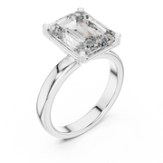 Elegant Emerald-Cut Solitaire Lab-Grown Diamond Ring (11.00×9.00 mm | 2.00 Ct Center Stone)