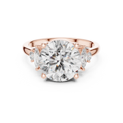 Elegant Three-Stone Round & Marquise Lab-Grown Diamond Ring (3.87 Ct TW)