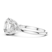 Elegant Three-Stone Round & Marquise Lab-Grown Diamond Ring (3.87 Ct TW)