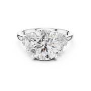 Elegant Three-Stone Round & Marquise Lab-Grown Diamond Ring (3.87 Ct TW)
