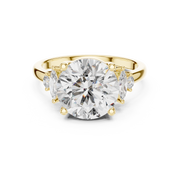 Elegant Three-Stone Round & Marquise Lab-Grown Diamond Ring (3.87 Ct TW)