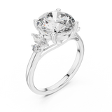 Elegant Three-Stone Round & Marquise Lab-Grown Diamond Ring (3.87 Ct TW)