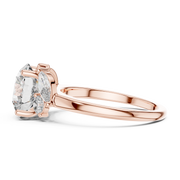 Elegant Oval & Marquise Lab-Grown Diamond Three-Stone Ring (3.88 Ct TW)