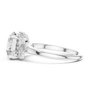 Elegant Oval & Marquise Lab-Grown Diamond Three-Stone Ring (3.88 Ct TW)