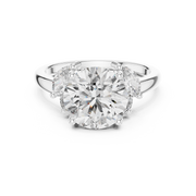Elegant Oval & Marquise Lab-Grown Diamond Three-Stone Ring (3.88 Ct TW)