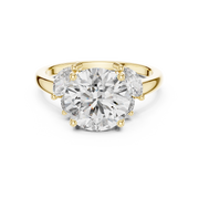 Elegant Oval & Marquise Lab-Grown Diamond Three-Stone Ring (3.88 Ct TW)