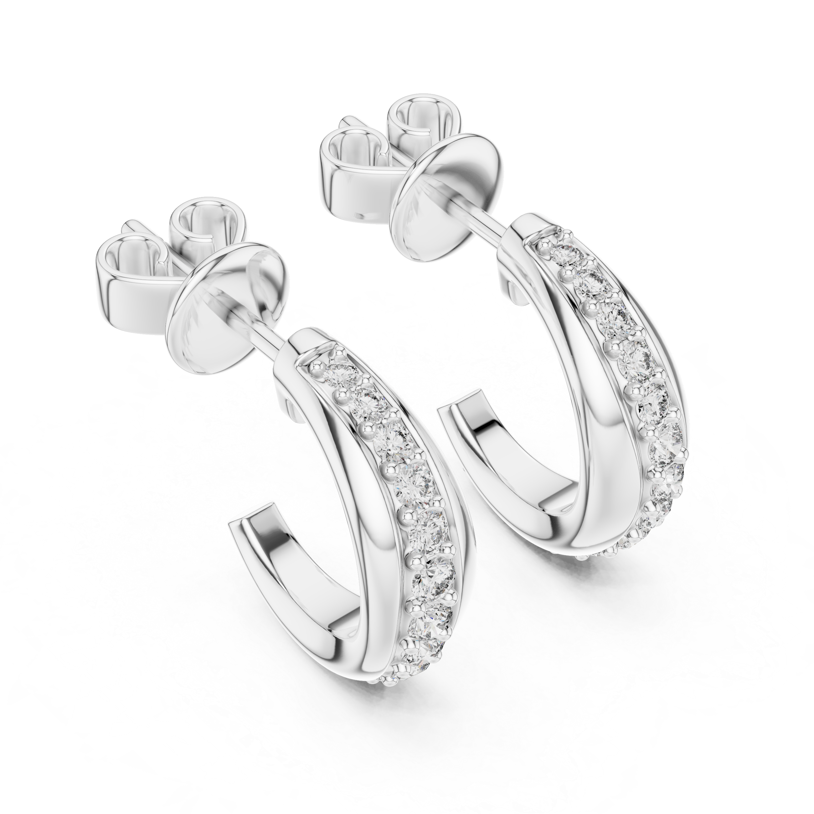 Classic Micro-Pavé Lab-Grown Diamond Hoop Earrings (13.88 mm | 0.38 Ct TW)Classic Micro-Pavé Lab-Grown Diamond Hoop Earrings (13.88 mm | 0.38 Ct TW)