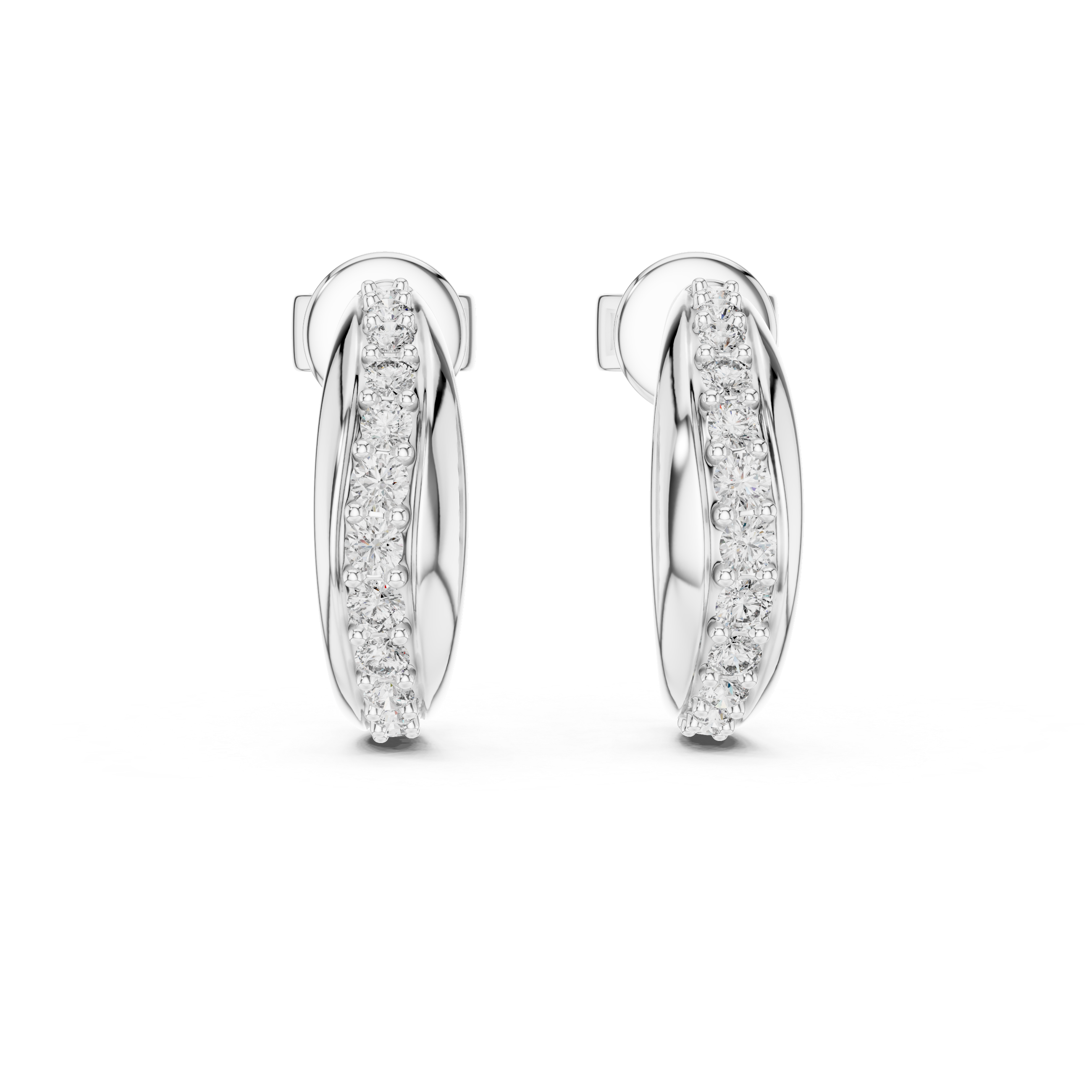 Classic Micro-Pavé Lab-Grown Diamond Hoop Earrings (13.88 mm | 0.38 Ct TW)Classic Micro-Pavé Lab-Grown Diamond Hoop Earrings (13.88 mm | 0.38 Ct TW)