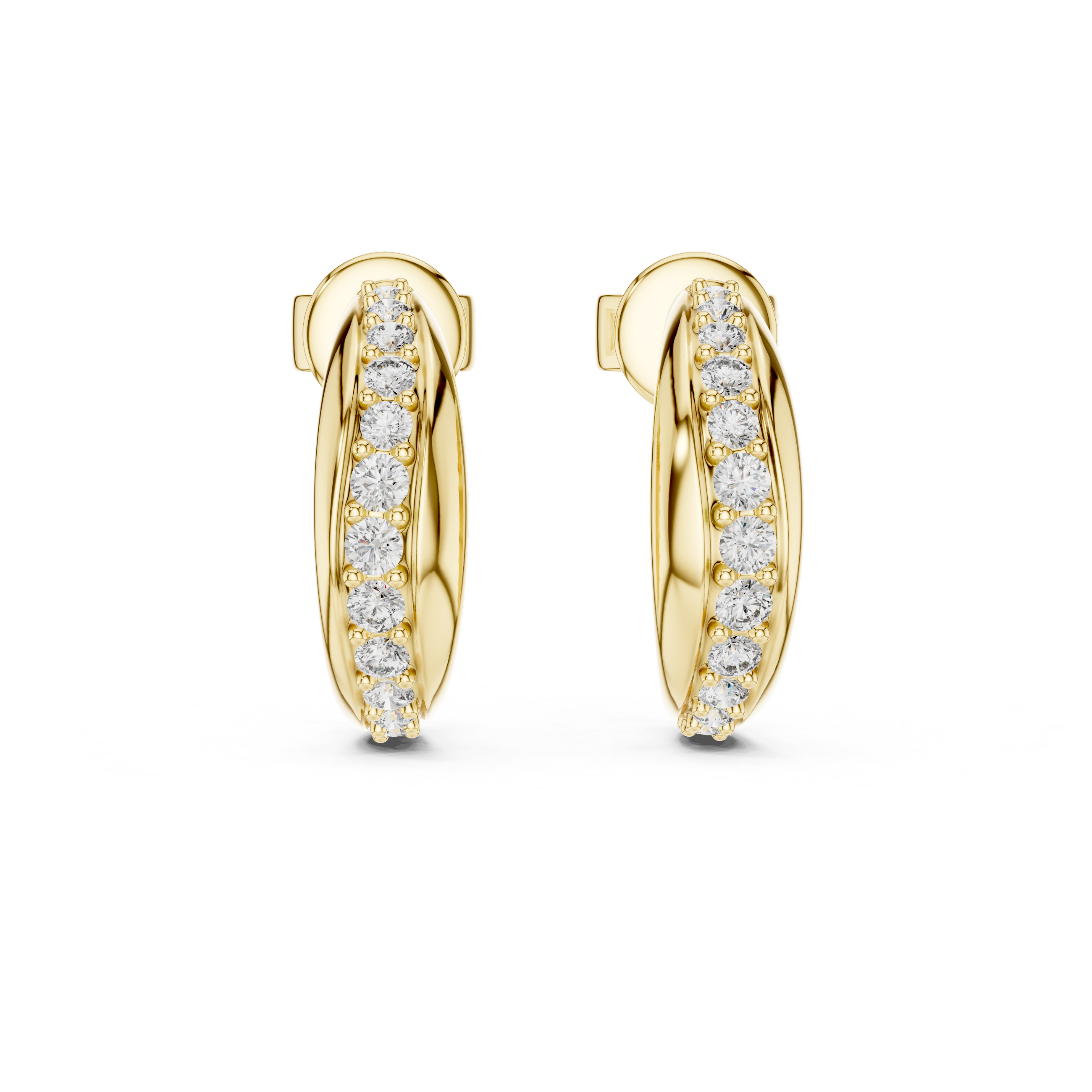 Classic Micro-Pavé Lab-Grown Diamond Hoop Earrings (13.88 mm | 0.38 Ct TW)Classic Micro-Pavé Lab-Grown Diamond Hoop Earrings (13.88 mm | 0.38 Ct TW)