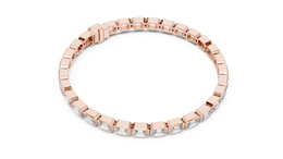 Elegant Emerald-Cut Lab-Grown Diamond Line Bracelet (9.30 Ct TW)