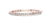 Elegant Emerald-Cut Lab-Grown Diamond Line Bracelet (9.30 Ct TW)