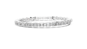 Elegant Emerald-Cut Lab-Grown Diamond Line Bracelet (9.30 Ct TW)
