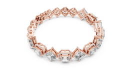 Designer Radiant & Emerald Diamond Bracelet (12.004 Ct TW)