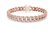 Premium Pave-Set Cuban Link Diamond Bracelet ( 4.997 Ct TW)