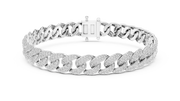 Premium Pave-Set Cuban Link Diamond Bracelet ( 4.997 Ct TW)