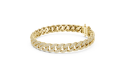 Premium Pave-Set Cuban Link Diamond Bracelet ( 4.997 Ct TW)