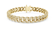 Premium Pave-Set Cuban Link Diamond Bracelet ( 4.997 Ct TW)