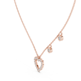 Elegant Heart Pendant Necklace With Lab-Grown Diamonds (20 Stones | 0.484 Ct TW)