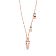 Elegant Heart Pendant Necklace With Lab-Grown Diamonds (20 Stones | 0.484 Ct TW)