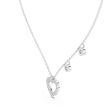 Elegant Heart Pendant Necklace With Lab-Grown Diamonds (20 Stones | 0.484 Ct TW)