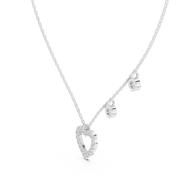 Elegant Heart Pendant Necklace With Lab-Grown Diamonds (20 Stones | 0.484 Ct TW)
