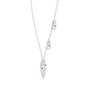 Elegant Heart Pendant Necklace With Lab-Grown Diamonds (20 Stones | 0.484 Ct TW)