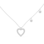Elegant Heart Pendant Necklace With Lab-Grown Diamonds (20 Stones | 0.484 Ct TW)