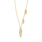 Elegant Heart Pendant Necklace With Lab-Grown Diamonds (20 Stones | 0.484 Ct TW)