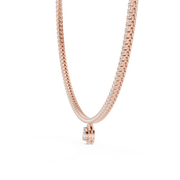 Elegant Pear & Round Lab-Grown Diamond Necklace (185 Stones | 4.53 Ct TW)