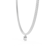 Elegant Pear & Round Lab-Grown Diamond Necklace (185 Stones | 4.53 Ct TW)