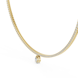 Elegant Pear & Round Lab-Grown Diamond Necklace (185 Stones | 4.53 Ct TW)