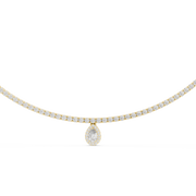 Elegant Pear & Round Lab-Grown Diamond Necklace (185 Stones | 4.53 Ct TW)