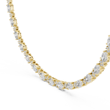 Elegant Oval & Round Lab-Grown Diamond Necklace (13.40 mm Centerpiece | 81 Stones | 1.28 Ct TW)