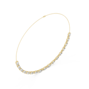 Elegant Oval & Round Lab-Grown Diamond Necklace (13.40 mm Centerpiece | 81 Stones | 1.28 Ct TW)