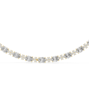 Elegant Oval & Round Lab-Grown Diamond Necklace (13.40 mm Centerpiece | 81 Stones | 1.28 Ct TW)