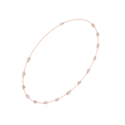 Elegant Bezel-Set Emerald & Marquise Lab-Grown Diamond Necklace (14 Stones | 2.8 Ct TW)