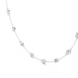 Elegant Bezel-Set Emerald & Marquise Lab-Grown Diamond Necklace (14 Stones | 2.8 Ct TW)